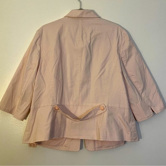 Talbots | New pastel pink peplum lightweight jacket/blazer Women size 18W petite - Picture 5 of 9